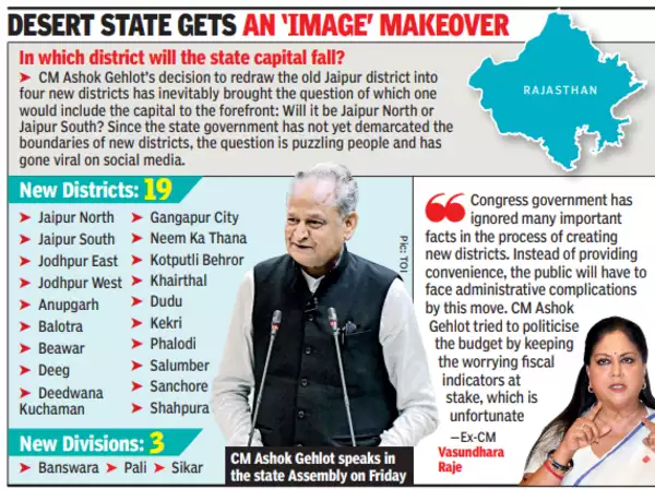 In an election year, Rajasthan's chief minister Ashok Gehlot added three new divisions and 19 new districts.- india fake news.